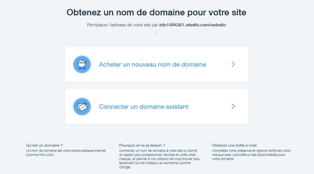associer nom de domaine .bzh wix.com 1