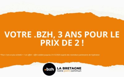 Offre fidélité .bzh : 3 ans pour le prix de 2 🤍🖤