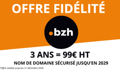 Offre fidélité .bzh : 3 ans pour le prix de 2 🤍🖤